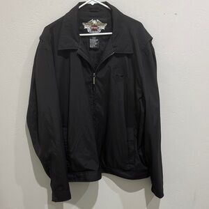 Harley-Davidson Embroidered Skull Black Jacket